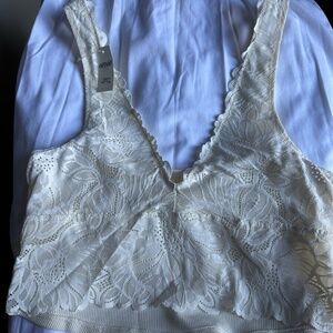 Ivory V-Neck crop top